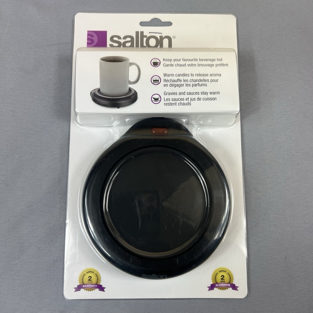 Salton SMW12BK Mug Warmer Plate Coffee Tea Cup Candle Warmer Black